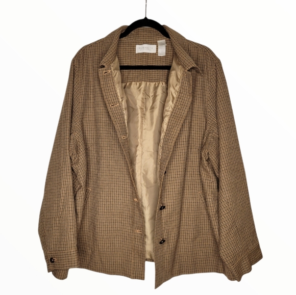 Elisabeth by Liz Claiborne Plaid jacket / coat - Picture 3 of 10